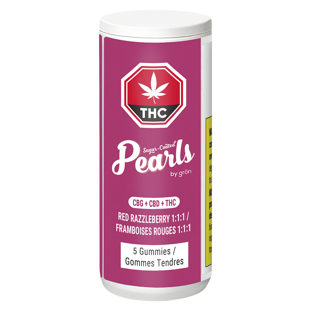 Pearls-RED RazzleBerry 1:1:1 CBG CBD THC