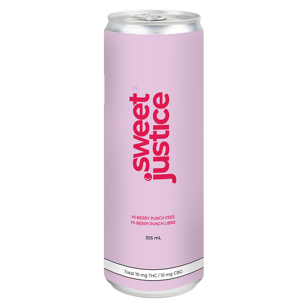Sweet Justice Hi Berry Punch Free 1:1 THC:CBG 355ml