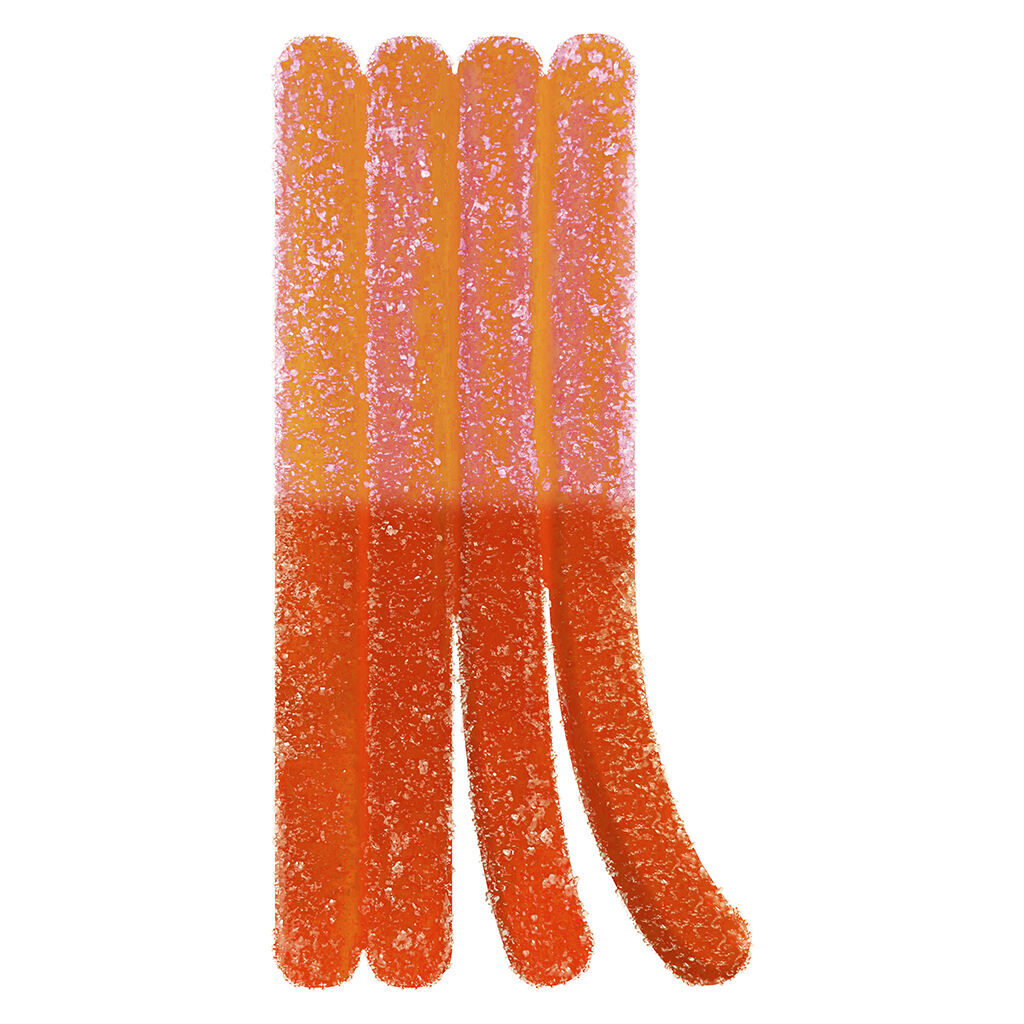 Sour Fizzy Peach Lemonade Cbg:Cbn:Thc:Cbd Chews