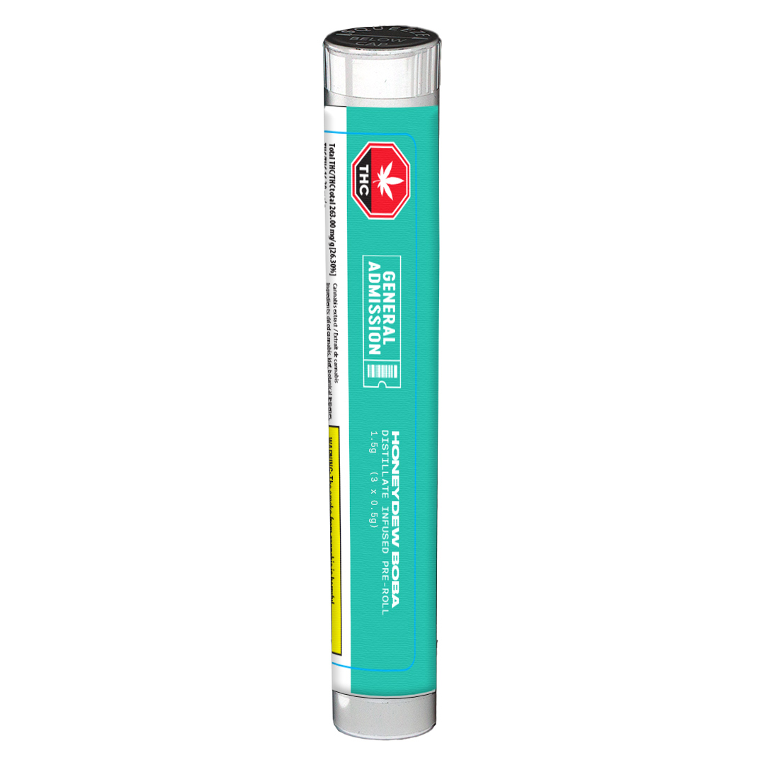 Honeydew Boba Distillate Infused Preroll