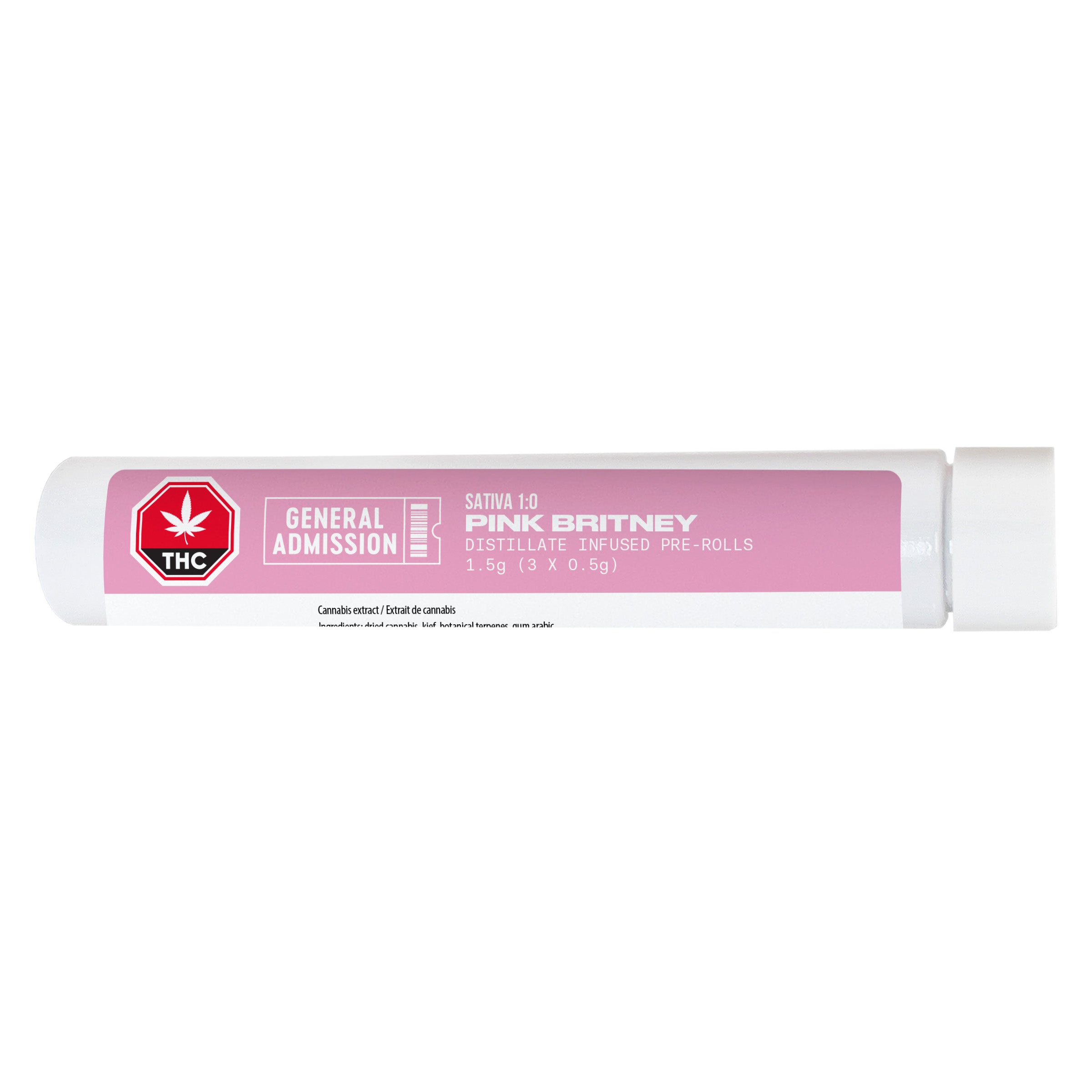 Pink Britney Distillate Infused pre roll
