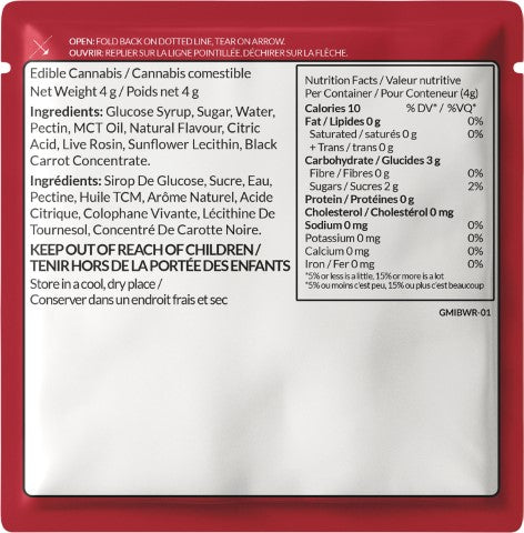 Jumbo Pack Sour Wild Raspberry Live Rosin Chews 2