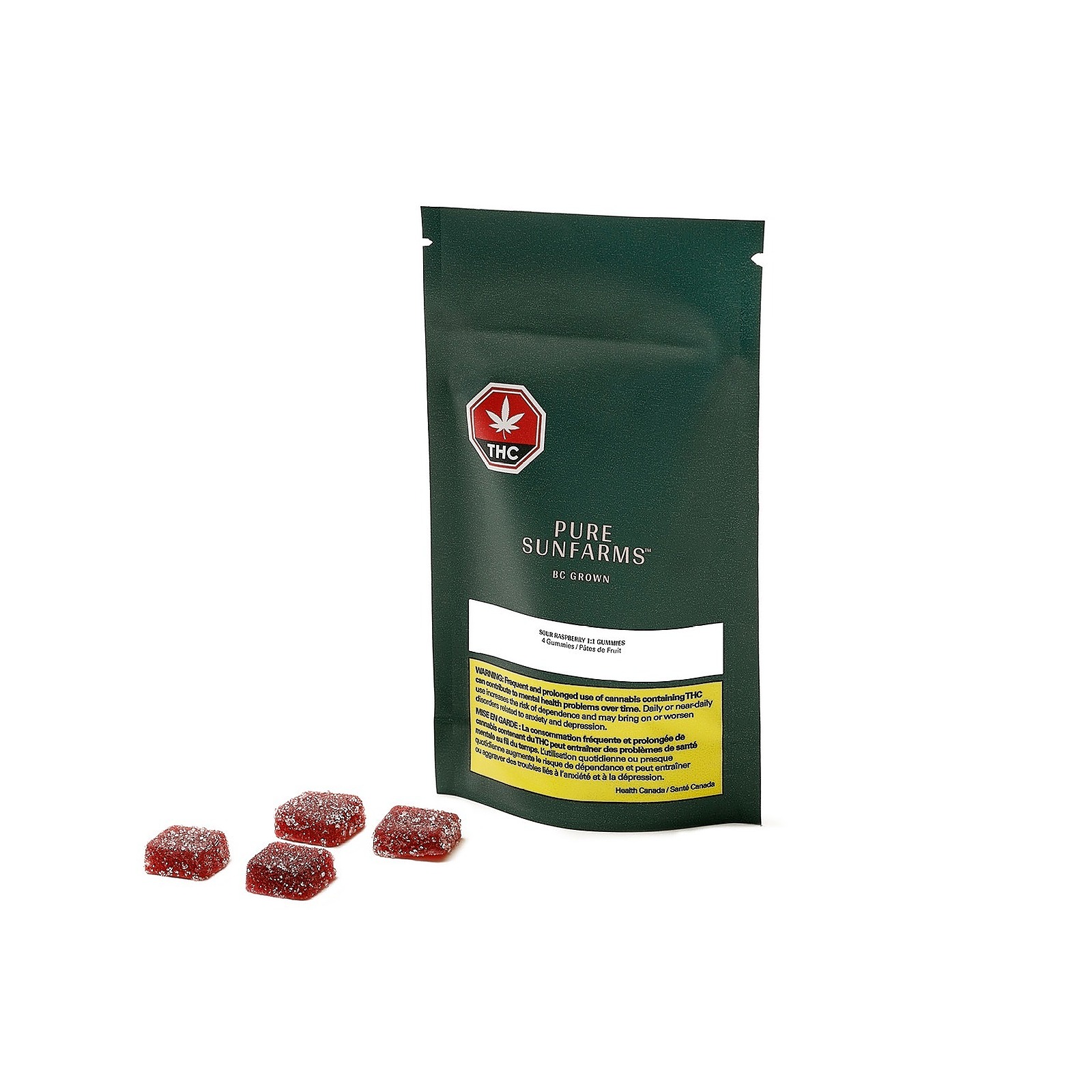 Sour Raspberry 1:1 Gummies