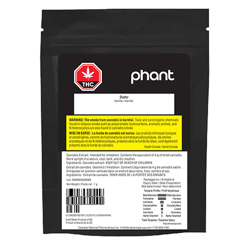Phant-vanilla shatter 1g