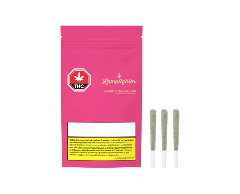 Lamplighter-Lychee Bubble Tea Infused pre rolls