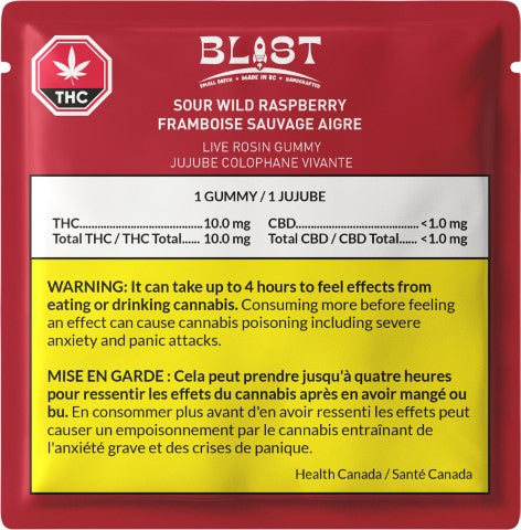 Jumbo Pack Sour Wild Raspberry Live Rosin Chews