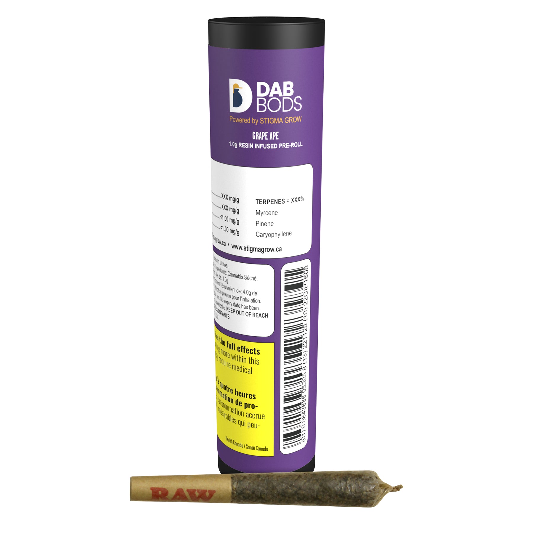 Dab bods- 1g Grape Resin infused p.r.