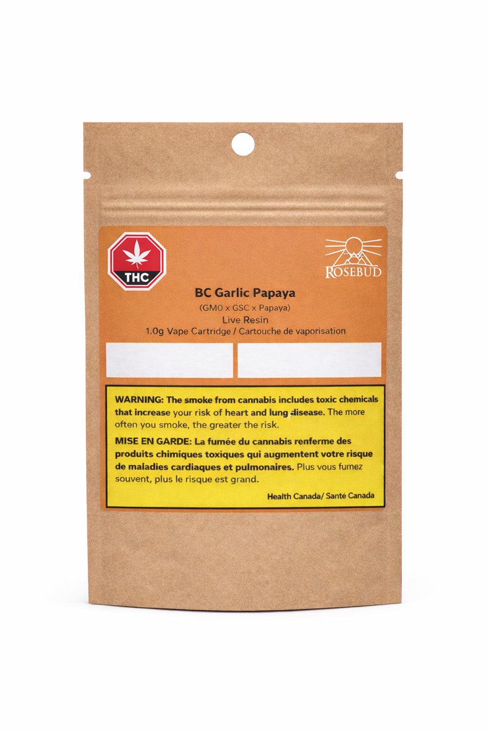 Bc Garlic Papaya Live Rosin Lto Vape Cartridge 2