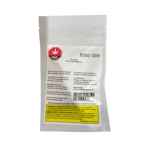 Sour Animal Pure Live Rosin Cartridge Lto