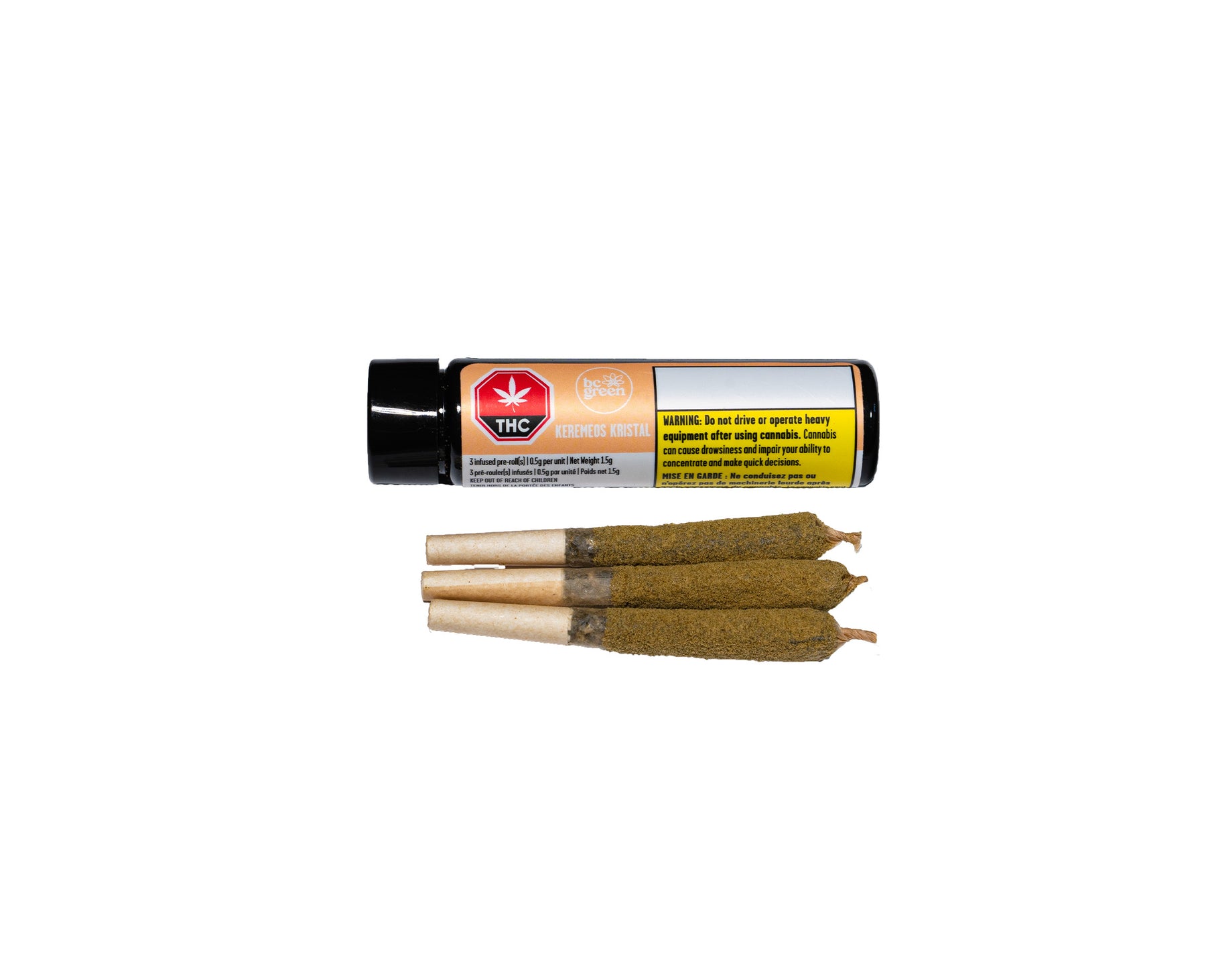 Bc green- KEREMEOS Kristal infused P.r 3*0.5