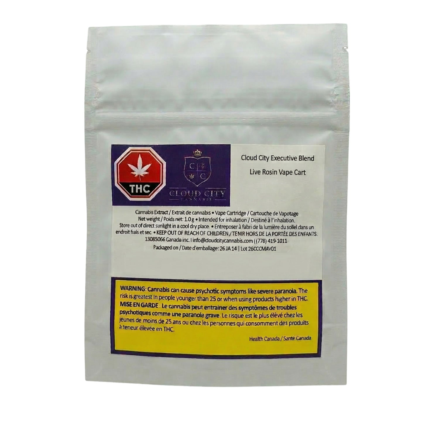 2026 Executive Blend Live Rosin Cartridge Lto