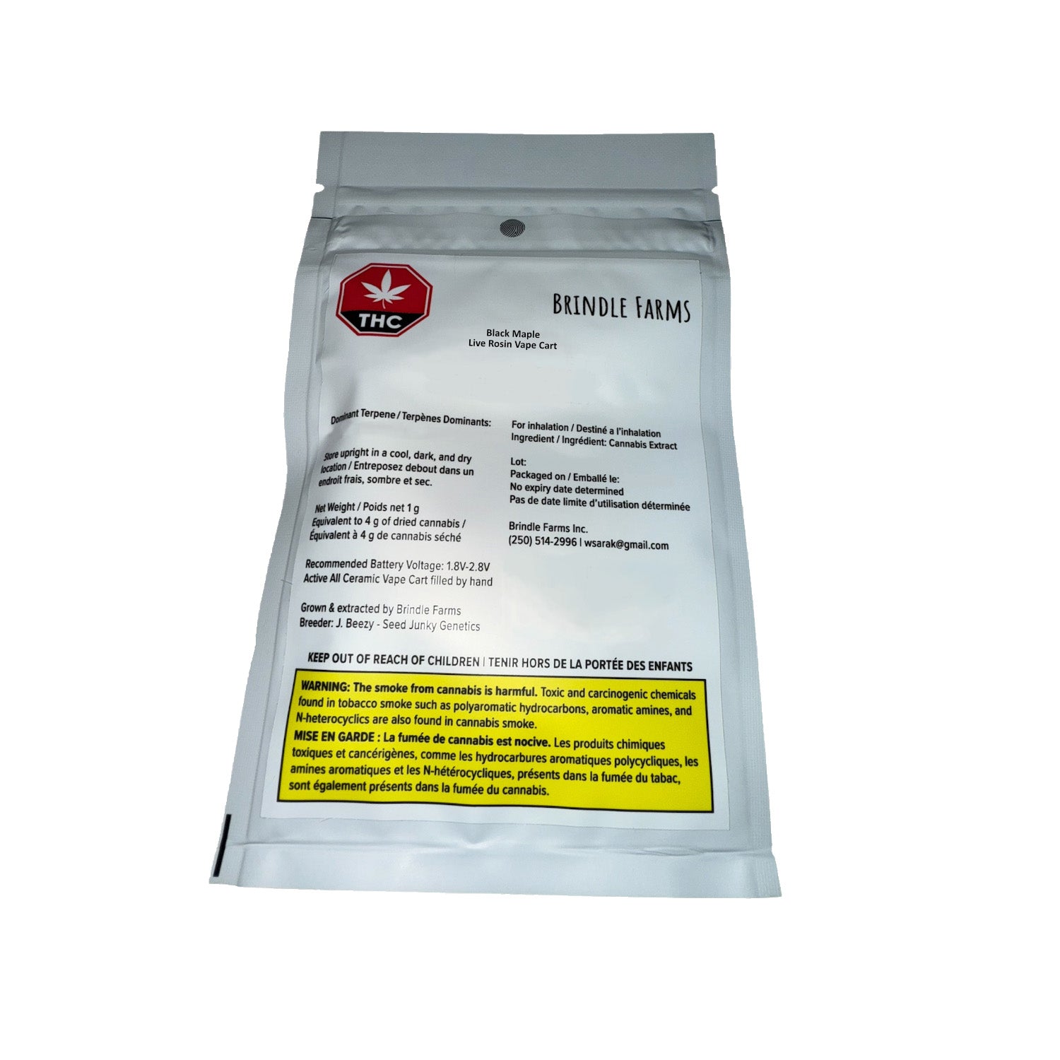 Black Maple Live Rosin Cartridge Lto