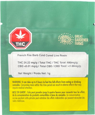 French Fire Barb Cold Cured Live Rosin