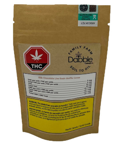 Milk Chocolate Live Rosin Waffle Cones