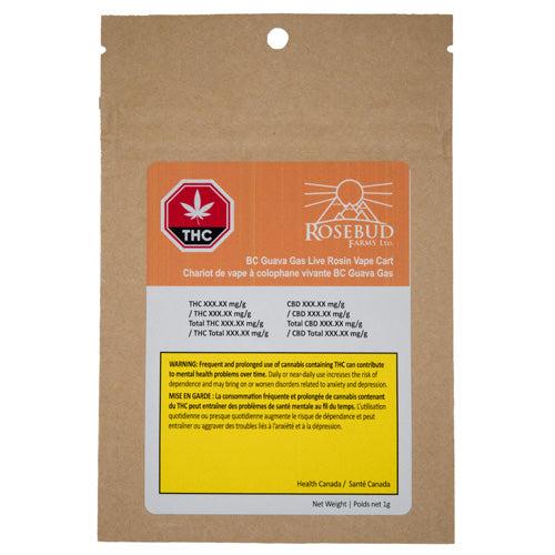 Bc Guava Gas Live Rosin Vape Cart